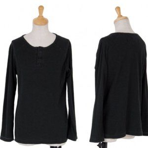 Yohji Yamamoto (Limi Feu) Black Long-sleeve Henley tshirt